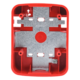 Caja de Montaje en Pared para Bocina y Bocina con Lampara Estroboscopica y para montaje en Techo de Bocinas, Color Rojo