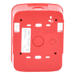 Caja de Montaje en Pared para Bocina y Bocina con Lampara Estroboscopica y para montaje en Techo de Bocinas, Color Rojo