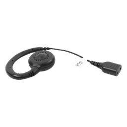 Auricular giratorio con gancho en forma de "G" con cable de fibra trenzada y conector SNAP.  Requiere micrófono de solapa de 1 o 2 hilos de la Serie SNAP.