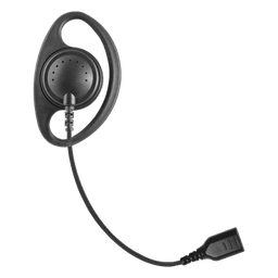 Auriculares con aro en forma de "D" con cable de fibra trenzada y conector SNAP. Requiere micrófono de solapa de 1 o 2 hilos de la Serie SNAP.