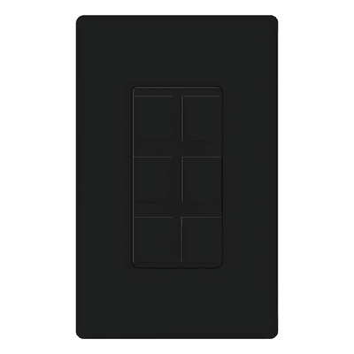 Marco de 6 puertos personalizable en campo para jacks modulares de red, coaxial, BNC y fibra óptica, color negro; placa de pared y conectores se venden por separado