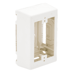 Caja de Pared Superficial, Uso Universal con Placas de Pared, con Cinta Adhesiva, Color Blanco Mate