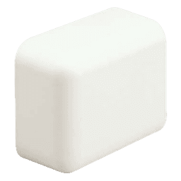Tapa Final, para uso con canaleta LD10, material ABS, Color Blanco Mate