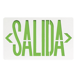 Letrero LED DUAL de SALIDA Universal con alto brillo/uso en pared, lateral o techo/Batería de Respaldo Incluida.