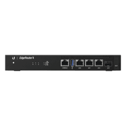 EdgeRouter 4, con 3 puertos 10/100/1000 Mbps + 1 puerto SFP, con funciones avanzadas de ruteo