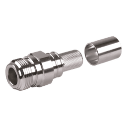 Conector N Hembra Plegable con Pin Cautivo para cables RG8 LMR-400