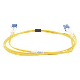 Jumper de Fibra Óptica Monomodo (OS2), XGLO, Riser, LC/UPC-LC/UPC Duplex, OFNR, Color Amarillo, 1 Metro (3.28 Pies)
