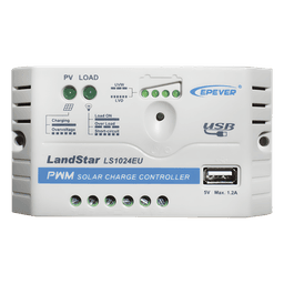Controlador Solar PWM / 10A / 12/24V / Puerto USB / Indicadores LED / Tierra Positivo Común