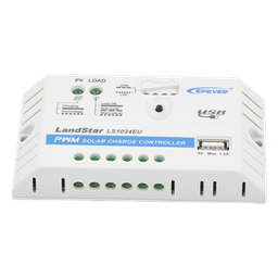 Controlador Solar PWM / 10A / 12/24V / Puerto USB / Indicadores LED / Tierra Positivo Común