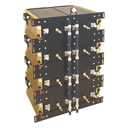Combinador Decibel Products para Montaje en Rack 19", 851-869 MHz, 5 Canales, 150 kHz de Sep. a Tx-Tx, 150 Watt, N Hembras.