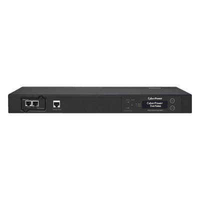 PDU ATS (Fuente Redundante Auto-transferible) Monitoreable, Para Distribución de Energía, 2 Entradas 120 Vca NEMA5-15P, Con 10 Salidas NEMA 5-15R, Horizontal 19in, 1UR 