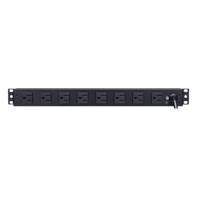 PDU Básico Para Distribución de Energía, Con 8 Tomas NEMA 5-15R Traseras, 1UR, 15 Amp, 120 Vca
