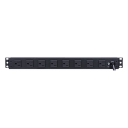 PDU Básico Para Distribución de Energía, Con 8 Tomas NEMA 5-15R Traseras, 1UR, 15 Amp, 120 Vca