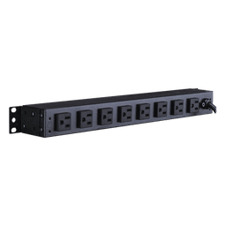 PDU Básico Para Distribución de Energía, Con 8 Tomas NEMA 5-15R Traseras, 1UR, 15 Amp, 120 Vca