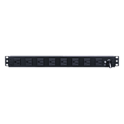 PDU Básico Para Distribución de Energía, Con 8 Tomas NEMA 5-15R Traseras y 2 Tomas 5-15R Frontales, 1UR, 15 Amp, 120 Vca