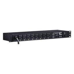 PDU Switchable por Toma, Para Distribución de Energía, Entrada 120 Vca NEMA 5-15P, Con 8 Salidas NEMA 5-15R, Horizontal 19in, 1UR