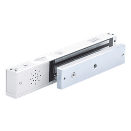 Chapa Magnética Electromagnética / 280 kg (600 lb) / Alarma Buzzer con Temporizador 5-30 s / Voltaje Dual 12/24 VDC / LED Estado / Libre Magnetismo Residual