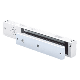 Chapa Magnética Electromagnética / 280 kg (600 lb) / Alarma Buzzer con Temporizador 5-30 s / Voltaje Dual 12/24 VDC / LED Estado / Libre Magnetismo Residual