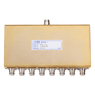Divisor de Potencia EMR de 8 Vías, 30-700 MHz, 0.5 Watt, Conectores N Hembra.