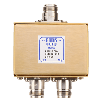 Divisor de Potencia EMR de 2 Vías, 30-960 MHz, 0.5 Watt, Conectores N Hembra.