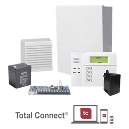 Kit de panel de alarma de intrusión de 8 zonas cableadas y hasta 40 inalámbricas, con teclado, transformador, batería y sirena de 15 W