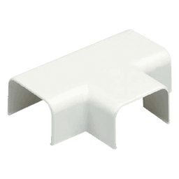 Accesorio en "T", para uso con canaleta LD10, material ABS, Color Blanco Mate