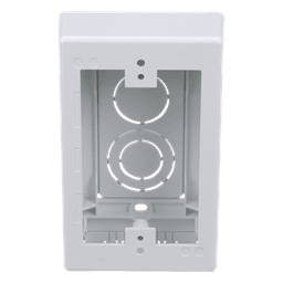 Caja de Pared Superficial, Uso Universal con Placas de Pared, con Cinta Adhesiva, Color Blanco