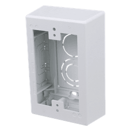 Caja de Pared Superficial, Uso Universal con Placas de Pared, con Cinta Adhesiva, Color Blanco
