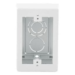 Caja de Pared Superficial, Uso Universal con Placas de Pared, con Cinta Adhesiva, Color Blanco