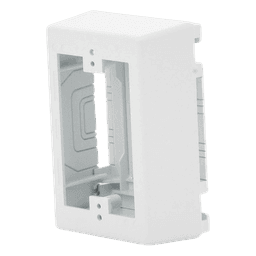 Caja de Pared Superficial, Uso Universal con Placas de Pared, con Cinta Adhesiva, Color Blanco