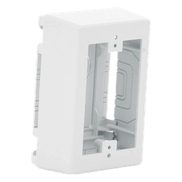 Caja de Pared Superficial, Uso Universal con Placas de Pared, con Cinta Adhesiva, Color Blanco