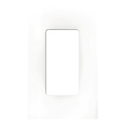 Placa de pared sin tornillos visibles de 1 espacio (1 gang), acabado satinado color Snow, para atenuadores y controles Lutron de apertura estilo designer