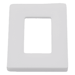 Placa de Pared Screwless / 1 Espacio (1 Gang) / Acabado Satinado Snow / Perfil Delgado 0.30 in (7.6 mm) / Apertura Estilo Designer