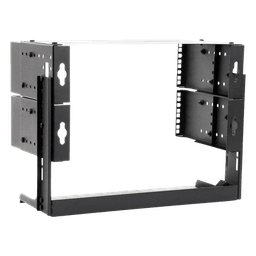 Rack Abierto de montaje en Pared, de 19in, 5 Unidades de rack, Profundidad Ajustable (8" a 12") con Charola de Uso Múltiple.