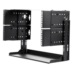 Rack Abierto de montaje en Pared, de 19in, 5 Unidades de rack, Profundidad Ajustable (8" a 12") con Charola de Uso Múltiple.