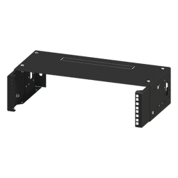 Rack Abierto de montaje en Pared, de 19in,  Profundidad Ajustable (8" a 12") de 2.5  Unidades de rack, con Capacidad de Crecimiento.