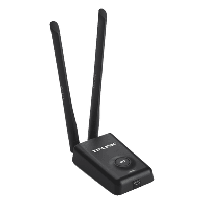 Adaptador de alta potencia USB  inalámbrico/ WiFi N 300 Mbps / Frecuencia de 2.4 GHz / 2 Antenas Externas de 5 dBi / Compatibilidad Windows y Linux