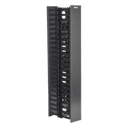 Organizador Vertical NetRunner, Doble (Frontal y Posterior), de 22.5 UR, 4.9in de Ancho, Color Negro