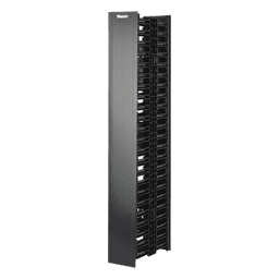 Organizador Vertical NetRunner, Doble (Frontal y Posterior), de 22.5 UR, 4.9in de Ancho, Color Negro