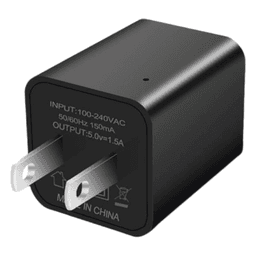 Cámara Oculta en Cargador de Pared / 2 Megapixel 1080P / Grabación Continua o por Movimiento / Detección Inteligente 1-2 m (3.3-6.6 ft) / Memoria 8GB / Expansión MicroSD 128GB