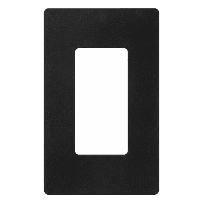 Placa de pared Satin Colors de 1 espacio sin tornillos visibles, acabado satinado color Midnight, para atenuadores e interruptores Lutron Maestro, Diva, Skylark y controles Pico