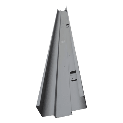 Jamba de contra galvanizada 7' 0", 5 3/4" con preparación para pestillo izquierdo