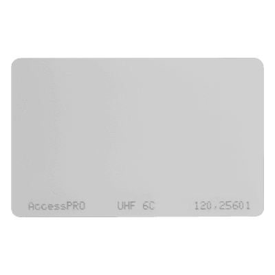 Tag UHF tipo Tarjeta para lectoras de largo alcance 900 MHZ / EPC GEN 2 / ISO 18000 6C / No imprimible / NO incluye porta tarjeta