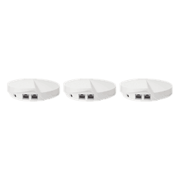 Kit 3 Routers Inalámbricos MESH Interior para Hogar / Doble Banda Wi-Fi 5 AC1300 Mbps / 2 Puerto Gigabit WAN/LAN / 4 Antenas Internas / Administración Mediante la App Deco (iOS, Android) / Protección HomeCare