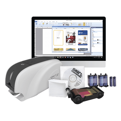 Kit Impresora tarjetas PVC /Doble Cara /incluye: 2 x Ribbon, 100 Tarjetas PVC, Software, Kit Limpieza