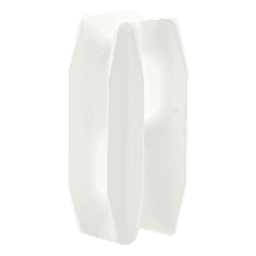 Aislador Blanco de Esquina para Cercos Eléctricos / 18 kV / Resinas Vírgenes / Resistencia 7.5-10.2 kg / Anti UV / 66 mm x 31.6 mm