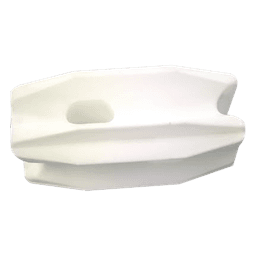 Aislador Blanco de Esquina para Cercos Eléctricos / 18 kV / Resinas Vírgenes / Resistencia 7.5-10.2 kg / Anti UV / 66 mm x 31.6 mm