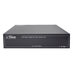 Kit de TRANSCEPTOR ACTIVO DE 8 CANALES / VIDEO+PODER en un solo Cable UTP / 150 metros en 4K, 200 metros en 5 MP/ Envía 36 Vcc y Recibe 12 Vcc / TODO INCLUIDO PARA RACK / Compatible con cámaras HD-TVI/CVI/AHD/CVBS / INSTALACIÓN LIMPIA
