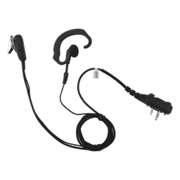Micrófono de Solapa con Auriculares / Gancho de Oreja Suave / Cable Retráctil 2.5' (0.76 m) / Conector 2 Pines con Tornillos / Fibra Trenzada / Carcasa Policarbonato