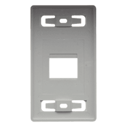 Placa de Pared Modular MAX, de 2 Salidas, Color Blanco